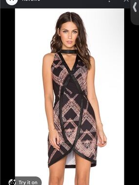 Whitney Eve Halter Choker Geometric Print Dress NWT Small